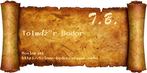 Tolmár Bodor névjegykártya